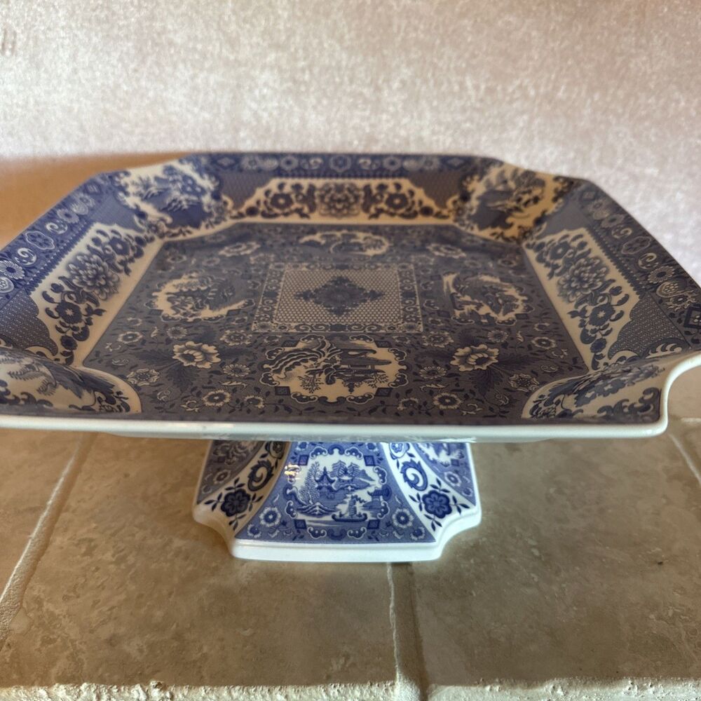 SPODE BLUE 430 The Signature  COLLECTION Square Footed Comport